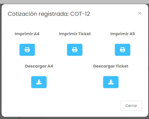 Documentos pre - venta: Cotizaciones — captura 9