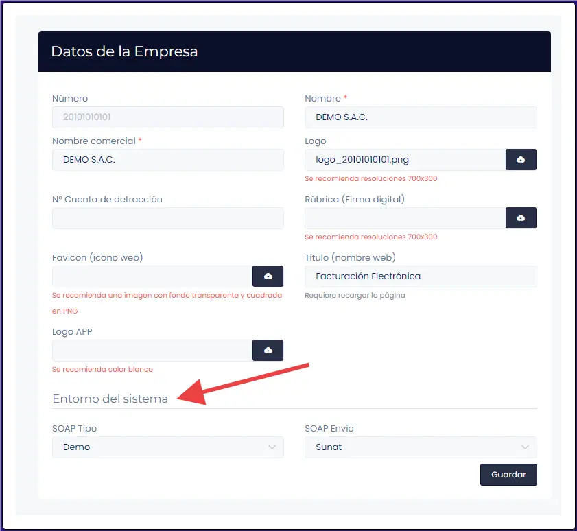 Paso 2: Configurar usuario secundario SUNAT en FactuHost — captura 5