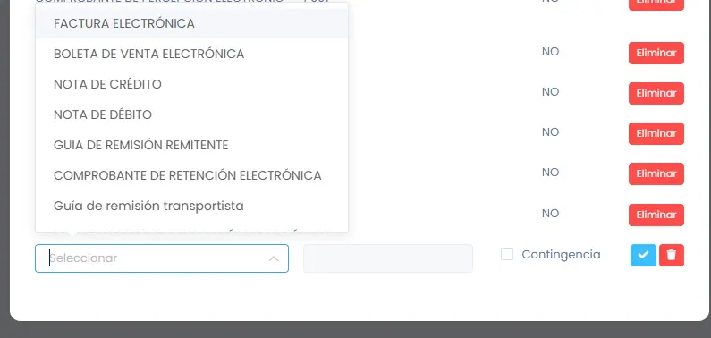 Paso 5: Configurar tu establecimientos y series — captura 7
