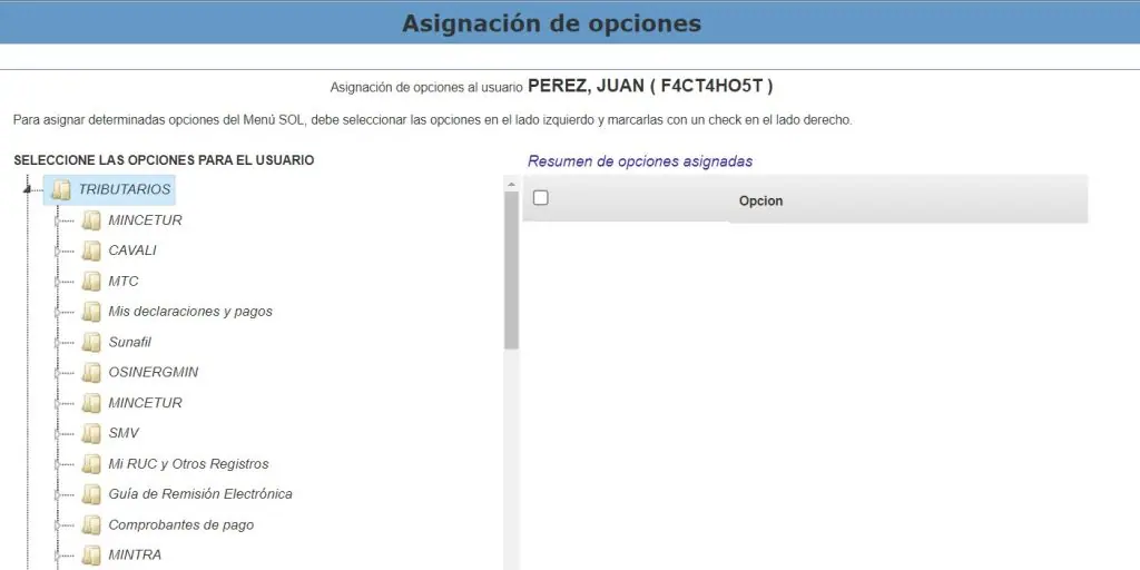 Paso 1: Creación de usuario secundario en plataforma SUNAT — captura 6