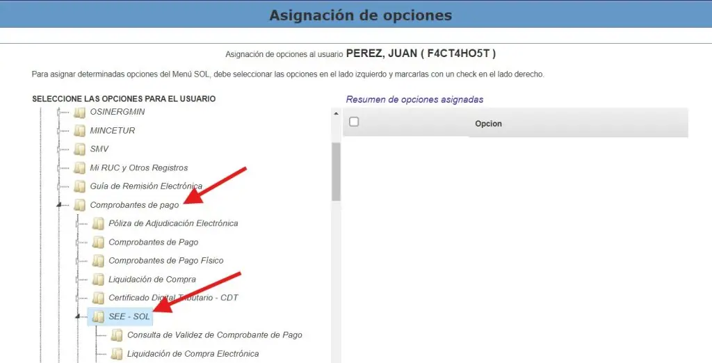 Paso 1: Creación de usuario secundario en plataforma SUNAT — captura 7