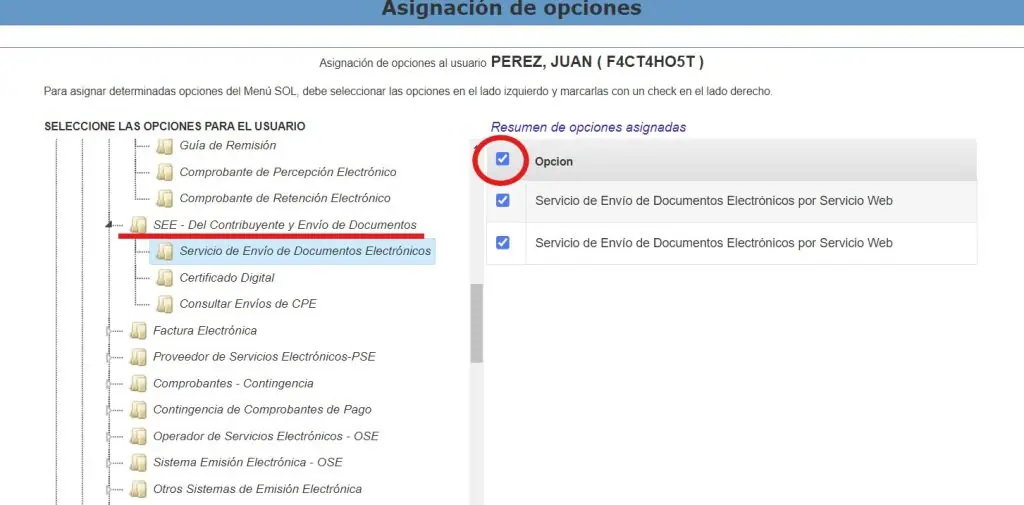 Paso 1: Creación de usuario secundario en plataforma SUNAT — captura 10