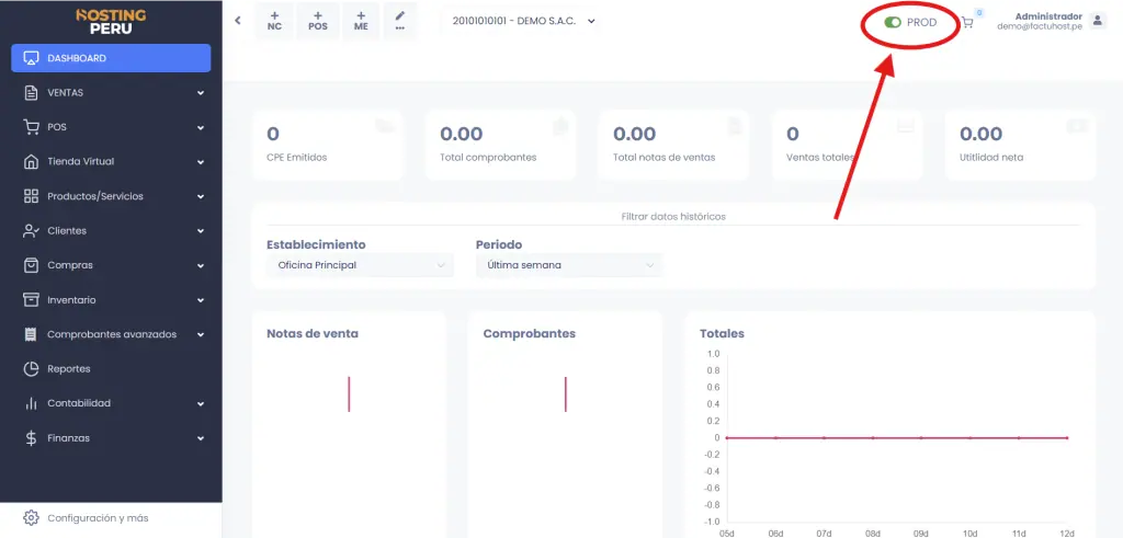 Paso 2: Configurar usuario secundario SUNAT en FactuHost — captura 8