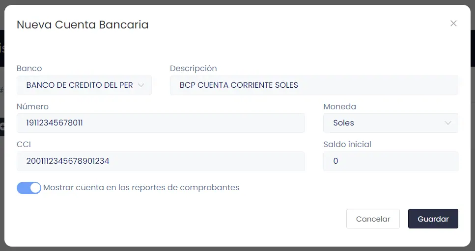 Paso 6: Configuración ingreso de dinero y Caja chica — captura 4