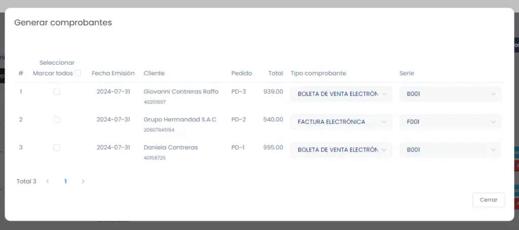 Documentos pre-venta: Pedidos — captura 6