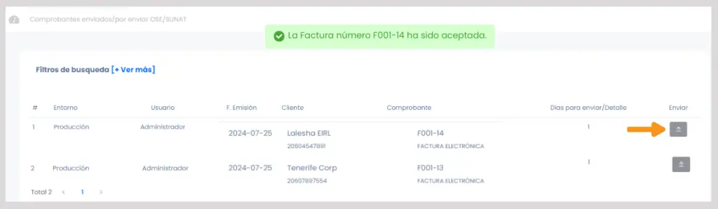 Comprobantes no enviados — captura 2