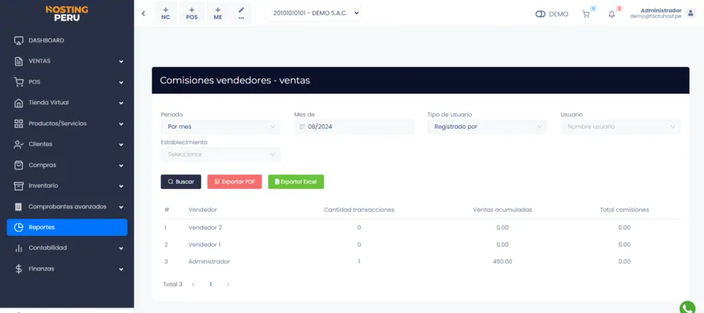 Comisiones — captura 8