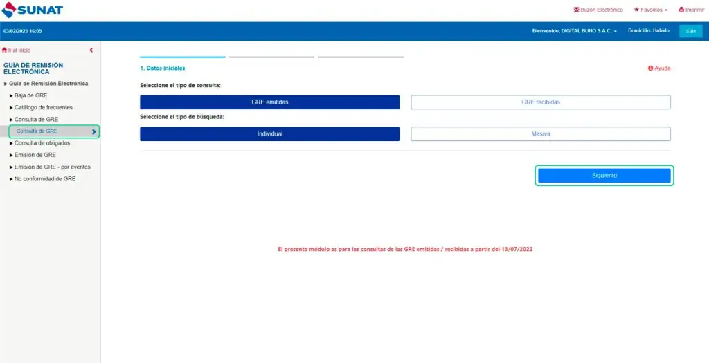Consulta tu guía de remisión en SUNAT — captura 2