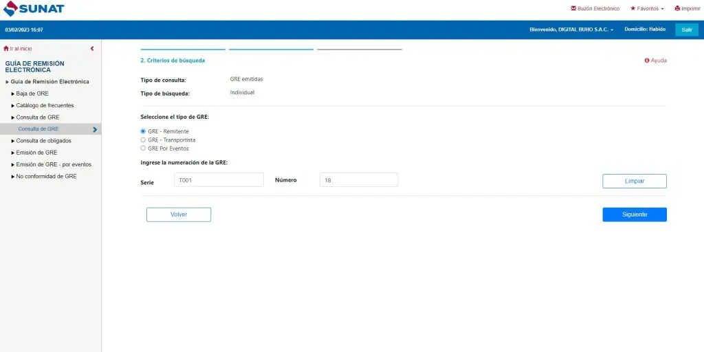 Consulta tu guía de remisión en SUNAT — captura 3