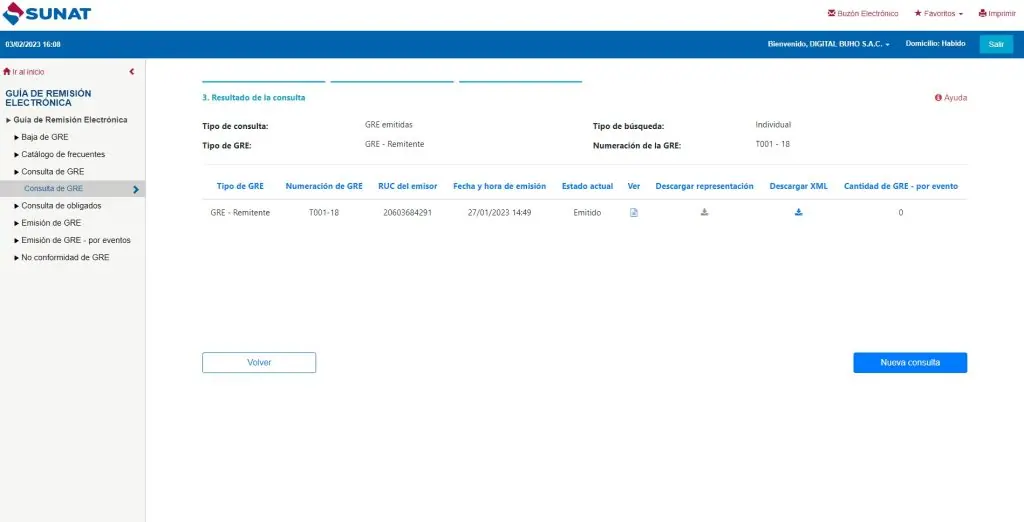 Consulta tu guía de remisión en SUNAT — captura 4