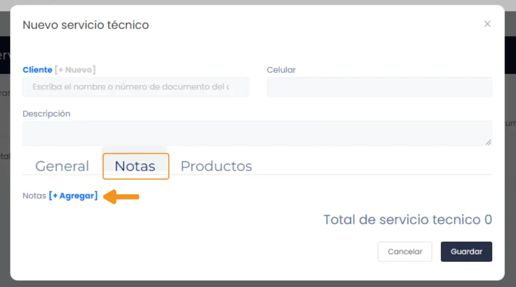 Servicio de soporte técnico — captura 3