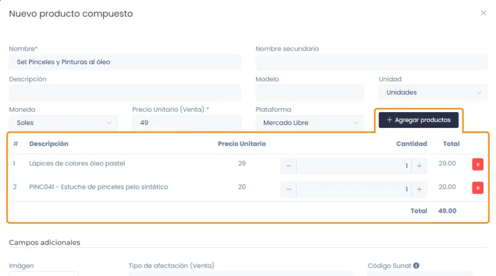 Cómo armar packs y promociones — captura 4