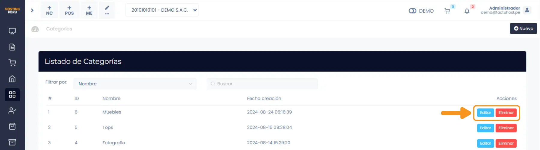 Gestionar mis categorías — captura 3