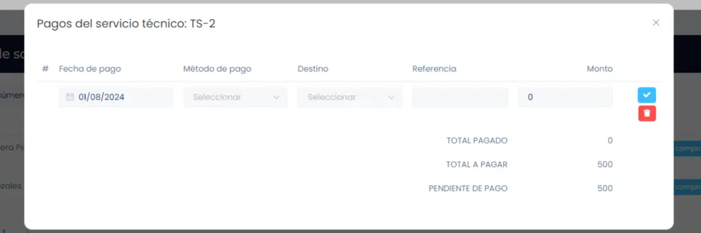 Servicio de soporte técnico — captura 6