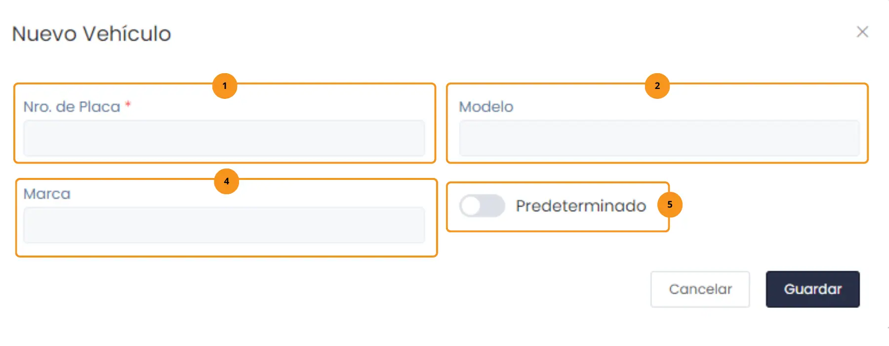 Registrar vehículos — captura 2