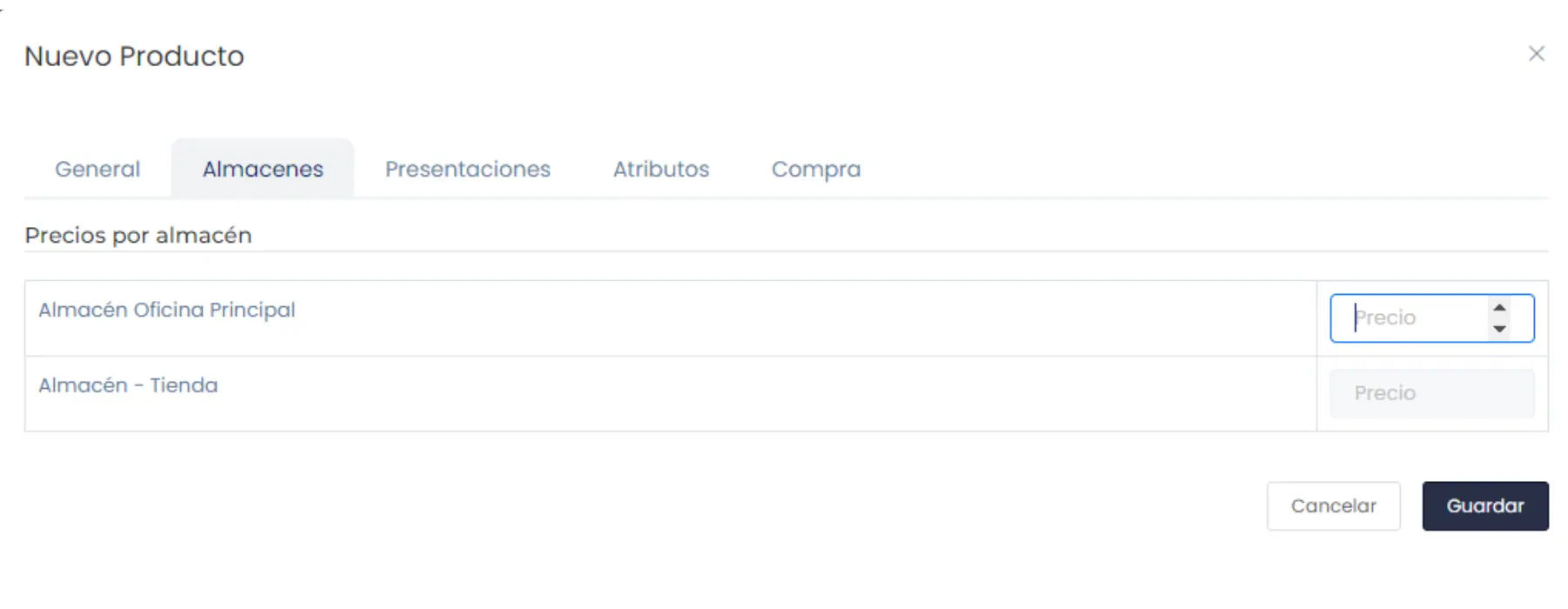 Creación avanzada de productos — captura 3