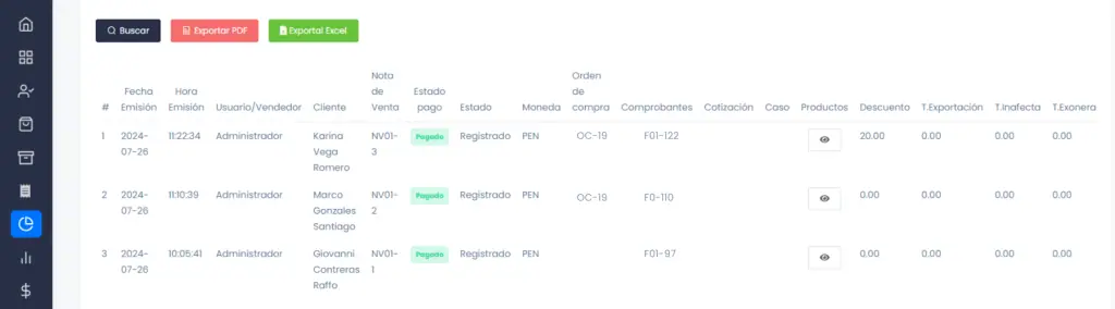 Ventas: Notas de ventas — captura 4