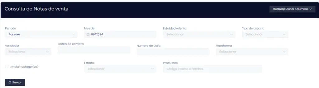 Ventas: Notas de ventas — captura 3