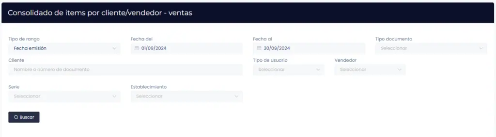 Ventas: Consolidado de ítem — captura 3