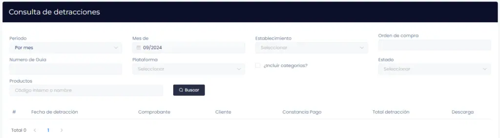 Ventas: Detracciones — captura 3