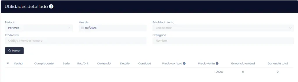 Ventas comisiones: Utilidad detallado — captura 2