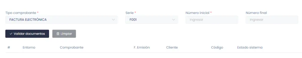 General: Validador de documentos — captura 3