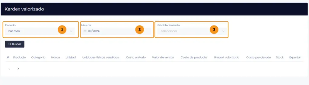 Reporte Kardex valorizado — captura 2