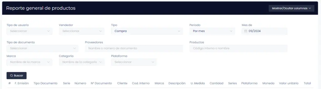 Compras: Productos — captura 2