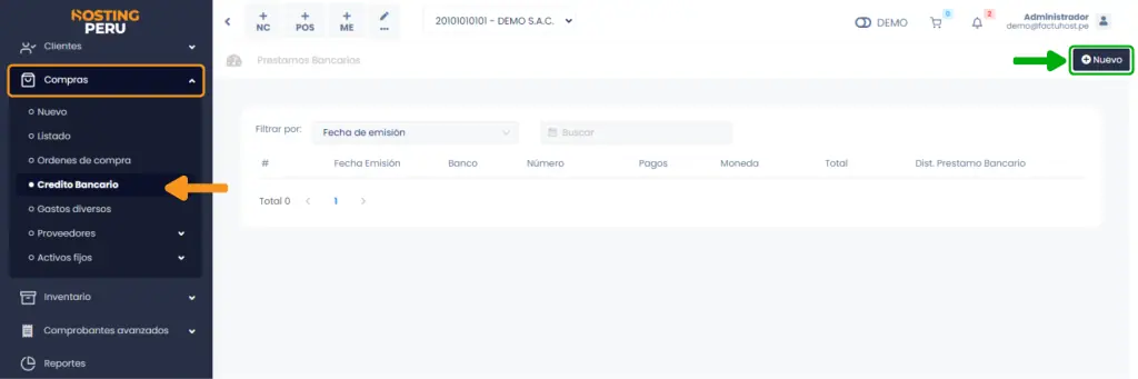 Crédito bancario — captura 1
