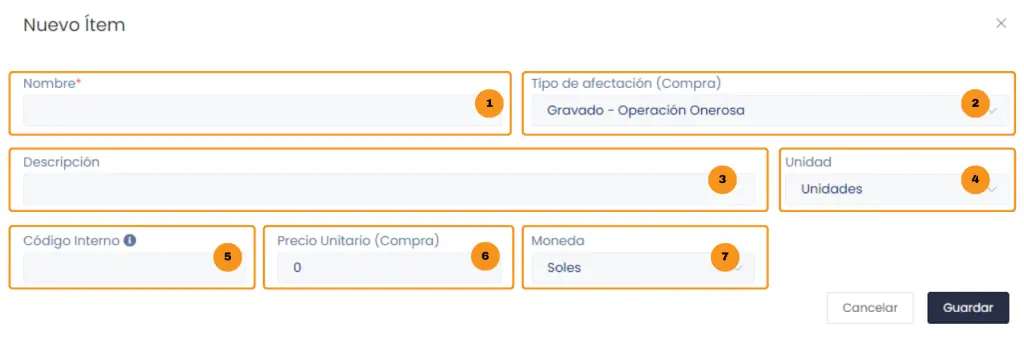 Activos fijos: Ítems — captura 2