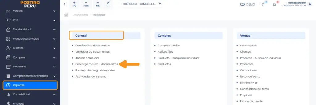 General: Descarga masiva de documentos — captura 1