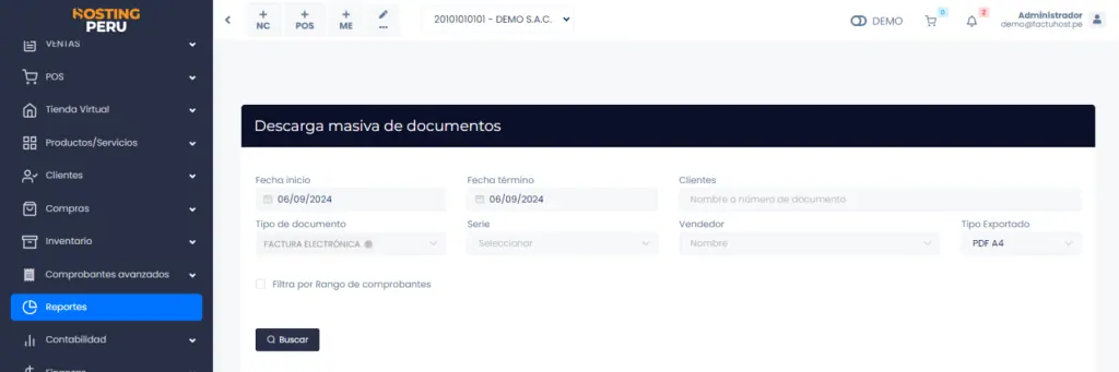 General: Descarga masiva de documentos — captura 2