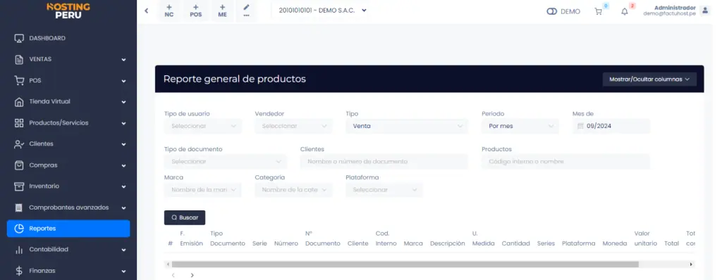 Ventas: Producto — captura 2