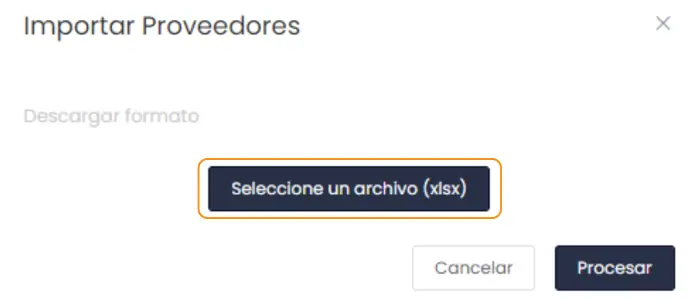 Proveedores: Importación masiva — captura 5