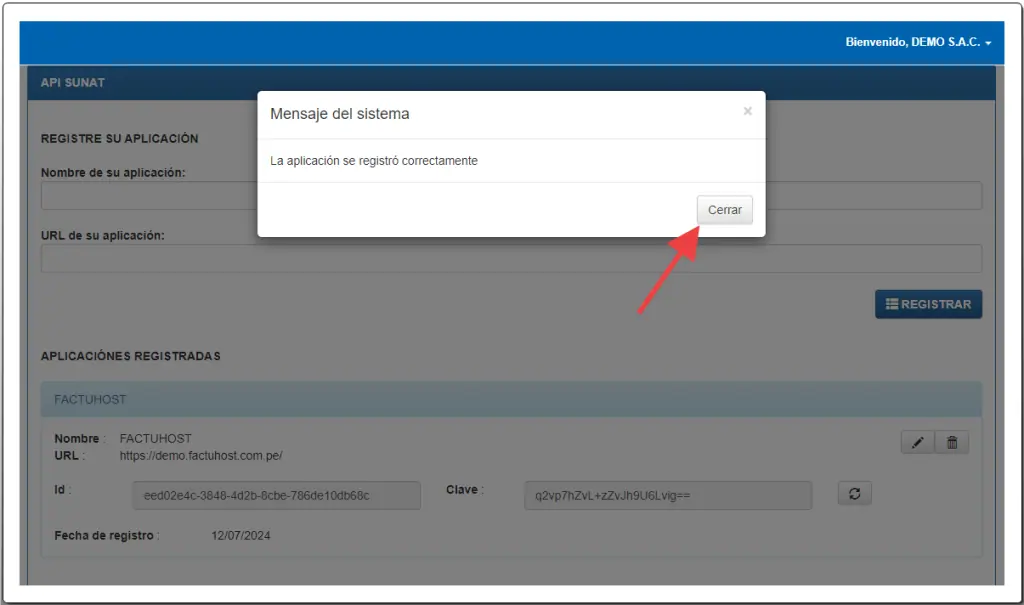Paso 3: Configurar el Validador de documentos electrónicos — captura 6