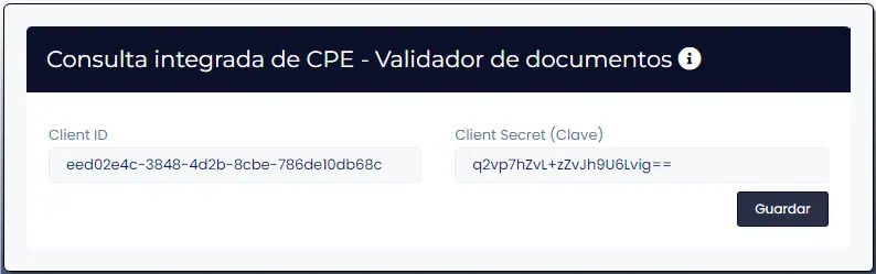 Paso 3: Configurar el Validador de documentos electrónicos — captura 12
